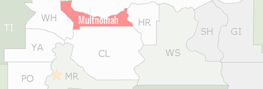 Multnomah County Map